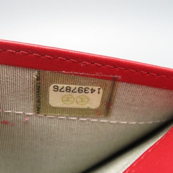 Vintage Chanel Red Caviar Leather Long Bag Wallet - Picture 16 of 16